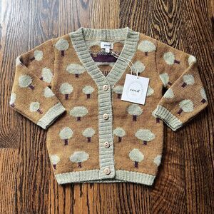 NWT - Oeuf Tree Motif Acorn Cardigan (3-4Y)